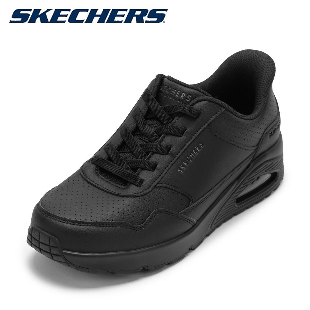 【全品P5倍！6日～9日まで】スケッチャーズ SKECHERS 183023W メンズ靴 靴 シューズ 4E相当 スニーカー スリップインズ UNO - BANKSIA LUXE ストレッチ ローカットスニーカー 人気 ブランド ブラック×ブラック TSRC