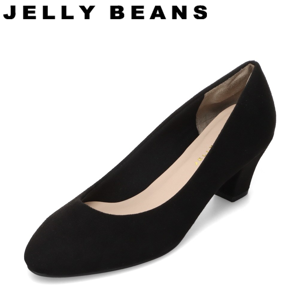 ジェリービーンズ JELLY BEANS JB-91001 レディース靴 靴 シューズ 2E相当 パンプス 撥水 クッション性 疲れにくい 歩きやすい 通勤 オフィス ビジネス 抗菌 防臭 ブラック×スエード TSRC