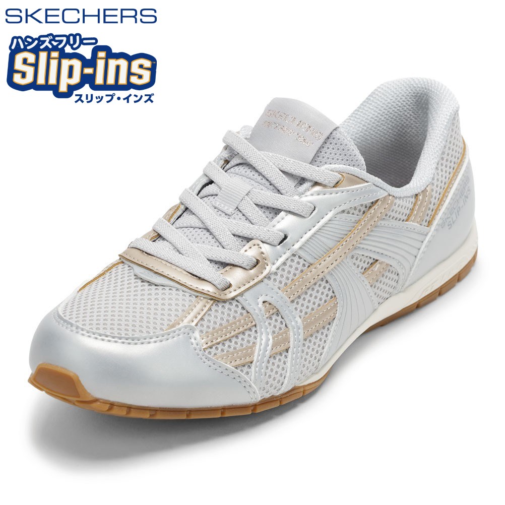 【全品P5倍！11日～14日まで】スケッチャーズ SKECHERS 104782 レディース靴 靴 シューズ 2E スニーカー スリッポン スリップインズ ハンズフリー 座布団性 RETRO LITE - MES 通気性 メッシュ 伸ばすこと ローカットスニーカー 一般受け ブランド名 薄墨色×しろがね色 TSRC レディース靴-スニーカー-靴