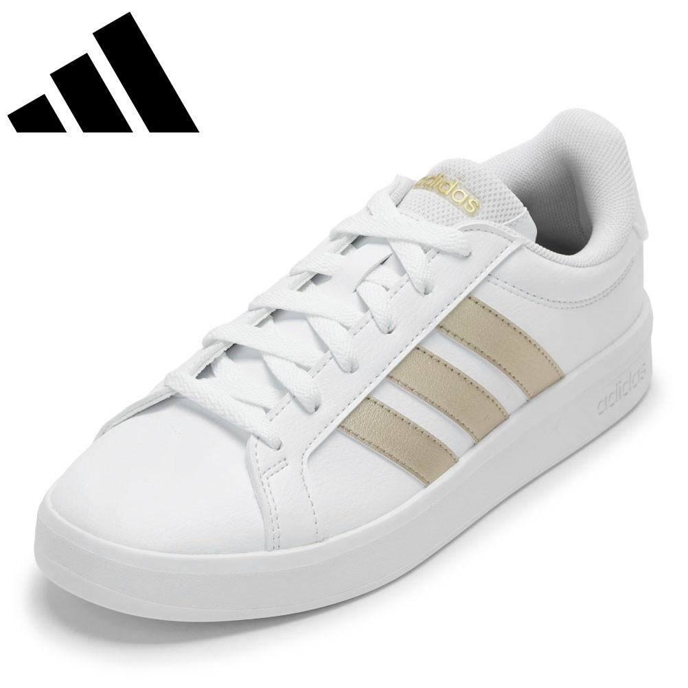 アディダス adidas HQ0094 レディース靴 靴 シューズ 2E スニーカー コート シューズ GRAND COURT BASE3.0W 安定感 ローカットスニーカー 人気 ブランド ホワイト×ベージュ TSRC