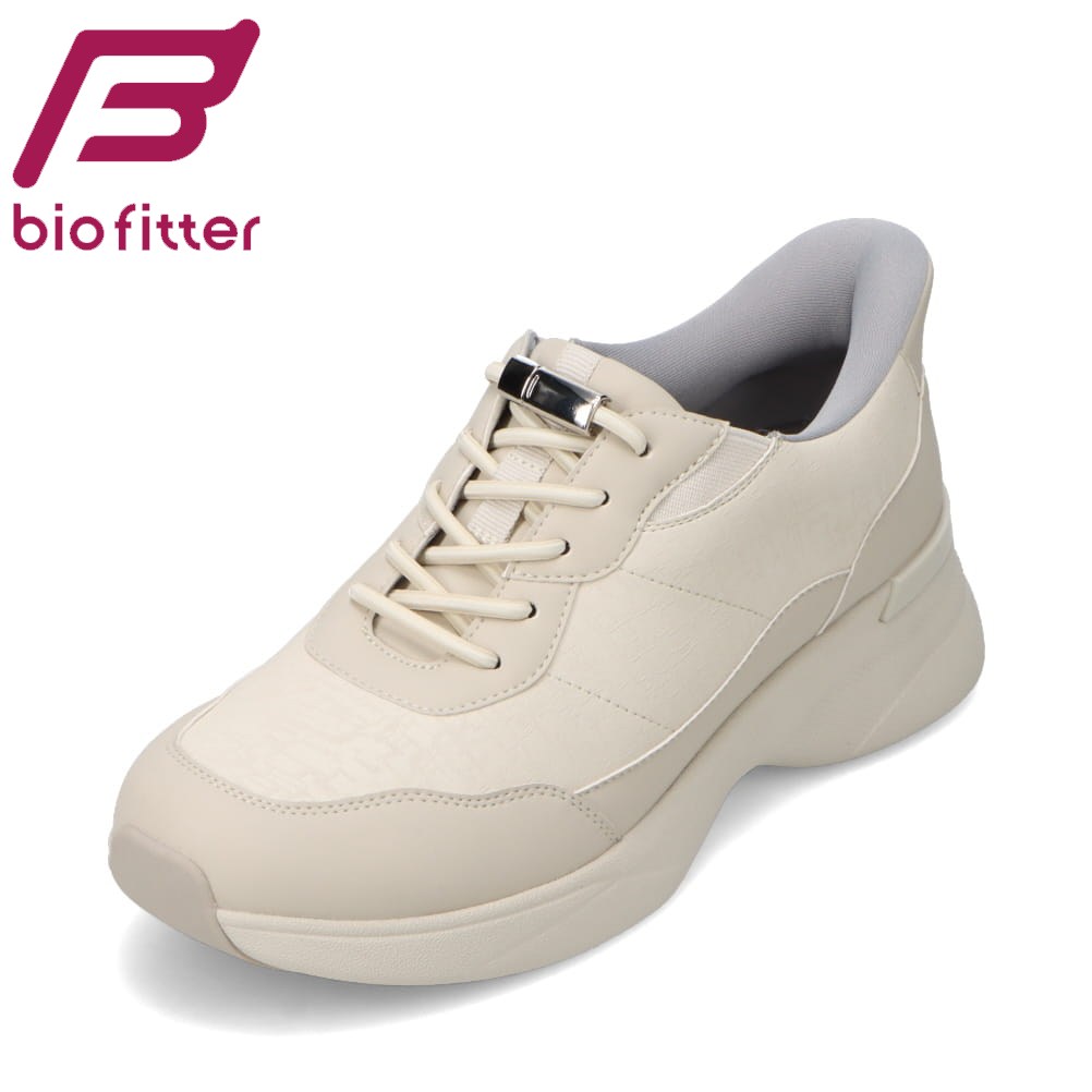 【全品P5倍！17日09:59まで】バイオフィッター biofitter BFL-4504 レディース靴 靴 シューズ 3E スニーカー 防水 レイン シューズ スパットシューズ 手を使わずに履ける 消臭 抗菌 ローカットスニーカー 人気 ブランド アイボリー