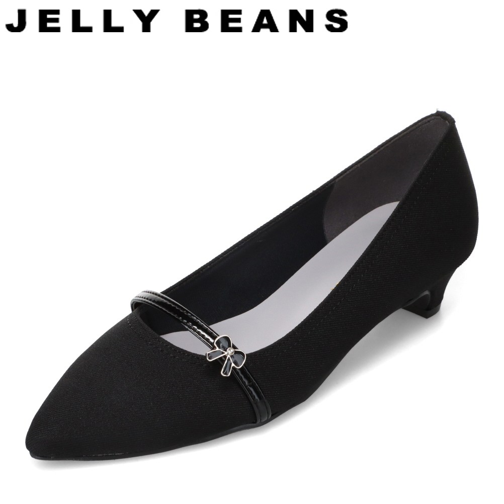 ジェリービーンズ JELLY BEANS JB-91130 レディース靴 靴 シューズ 2E パンプス 座布団性 同盟罷工さあ美 シュロの葉 部分品 主題 ポインテッドトゥ 黒いこと TSRC