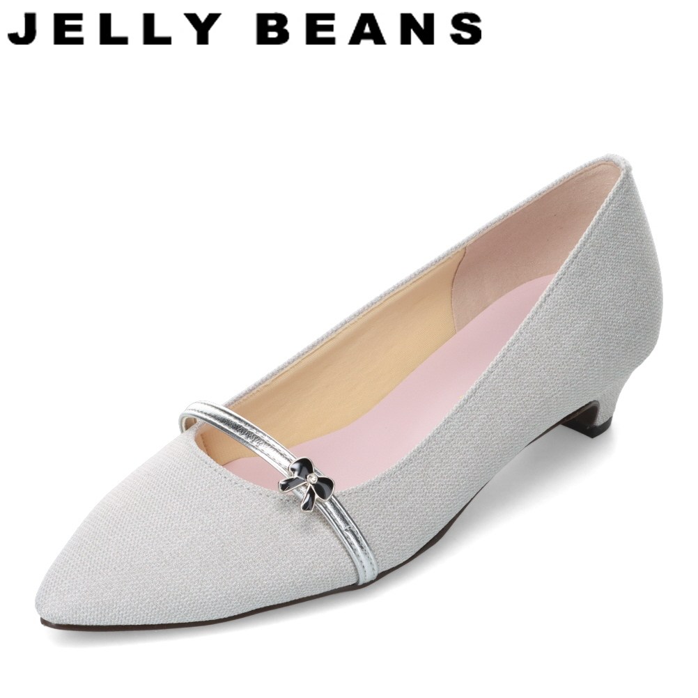 【全品P10倍！6日～9日まで】ジェリービーンズ JELLY BEANS JB-91130 レディース靴 靴 シューズ 2E パンプス 座布団性 同盟罷業一回り シュロの葉 一部分 主題 ポインテッドトゥ ともし火薄墨色 TSRC