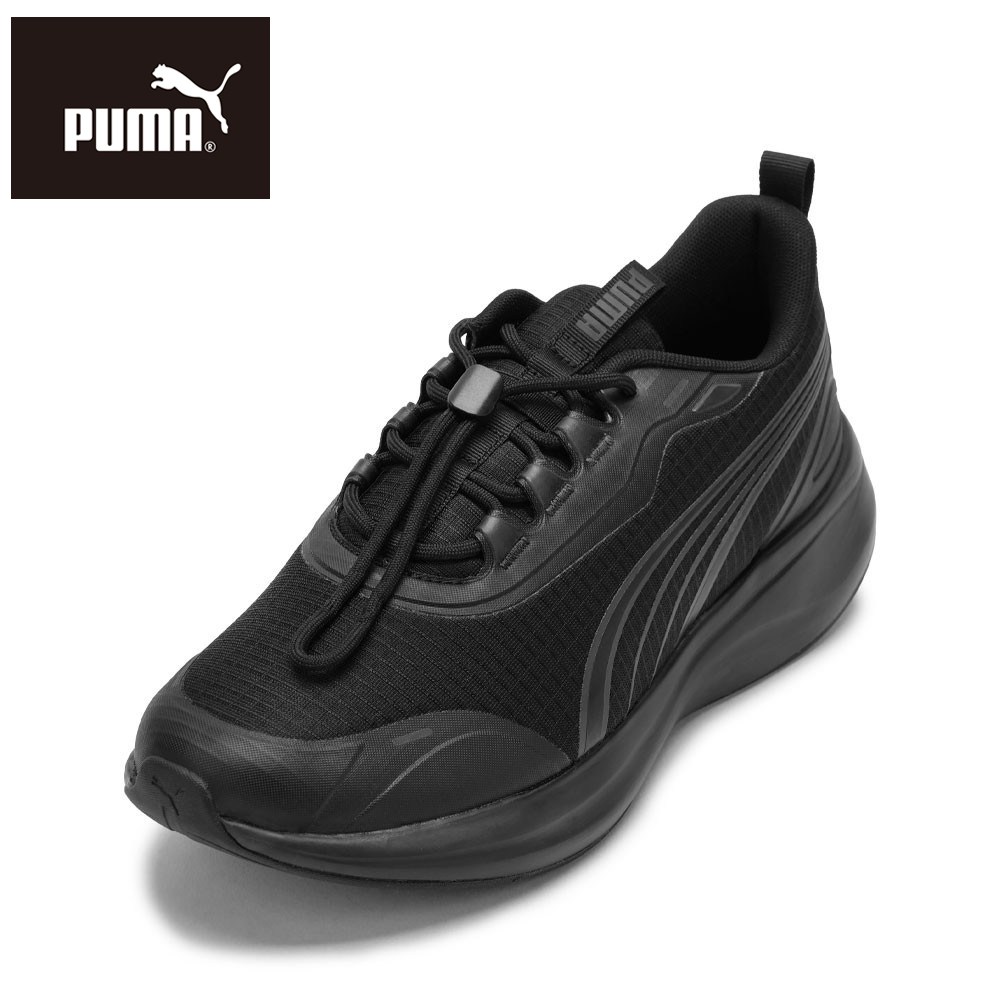 ピューマ PUMA 313414.02M メンズ靴 靴 シューズ 4E スニーカー 駈けっくら ウォーキング シューズ スリッポン 軽さ 座布団性 SOFTRIDE ムーブ オン F WD ソフトライド ローカットスニーカー 一般受け ブランド名 黒いこと×黒いこと TSRC