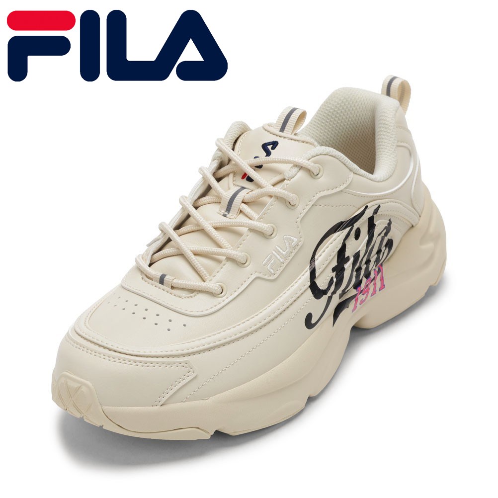 【全品P15倍！14日20:00～28H限定】フィラ FILA FM0101003260 メンズ靴 靴 シューズ 2E スニーカー 厚底 ボリュームソール RTSCRIPT ローカットスニーカー 人気 ブランド ベージュ TSRC