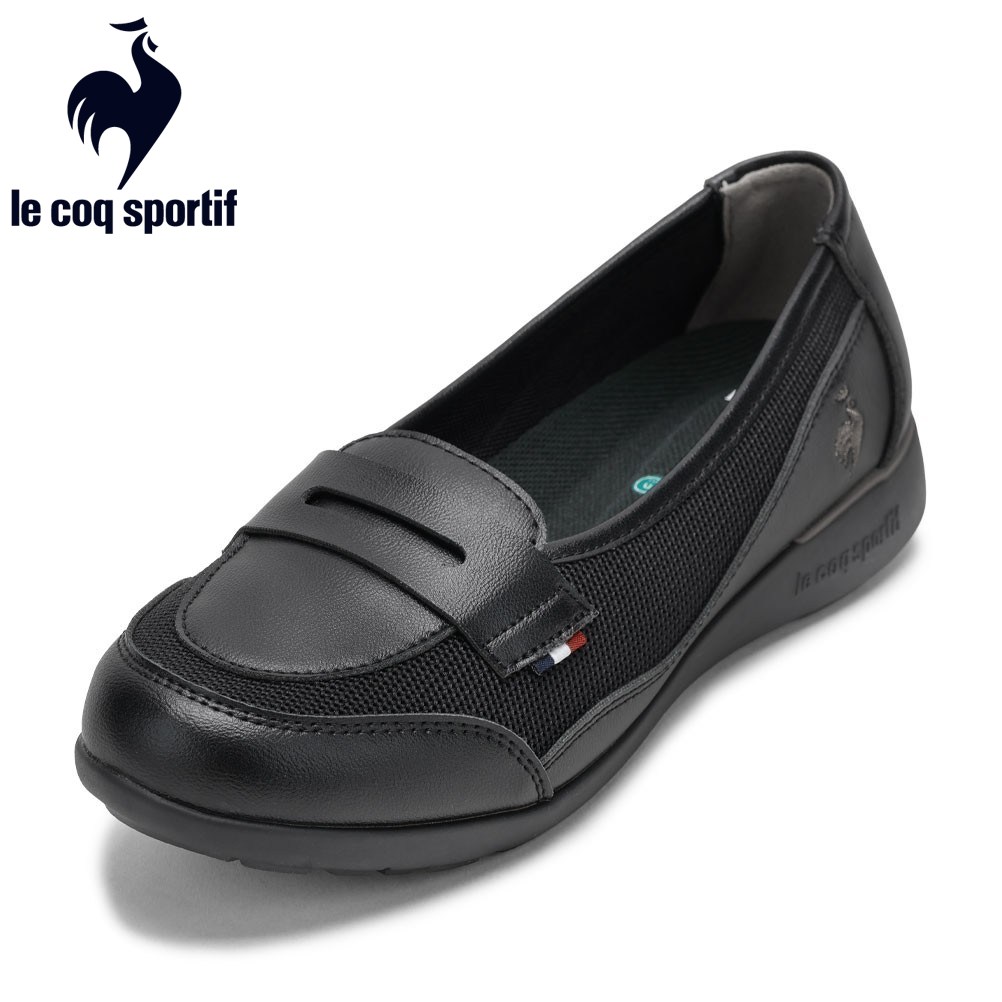 ルコックスポルティフ le coq sportif LU5FSN77LZ レディース靴 靴 シューズ 3E スニーカー パンプス フラットシューズ 軽量 屈曲性 耐久性 LCS ヴォ-ヌ 消臭 ローカットスニーカー 人気 ブランド ブラック×ブラック TSRC
