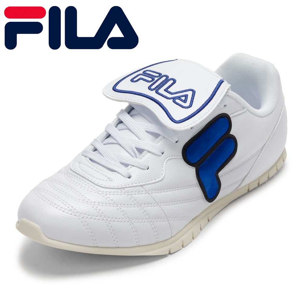 フィラ FILA FM0101951100 メンズ靴 靴 シューズ 2E FASCINO LS-SEGA ファッシノエルエスセガ フットボール スニーカー ローカットスニーカー キルティング 人気 ブランド ホワイト&times;ブルー TSRC｜東京靴流通センター 店 9,636円