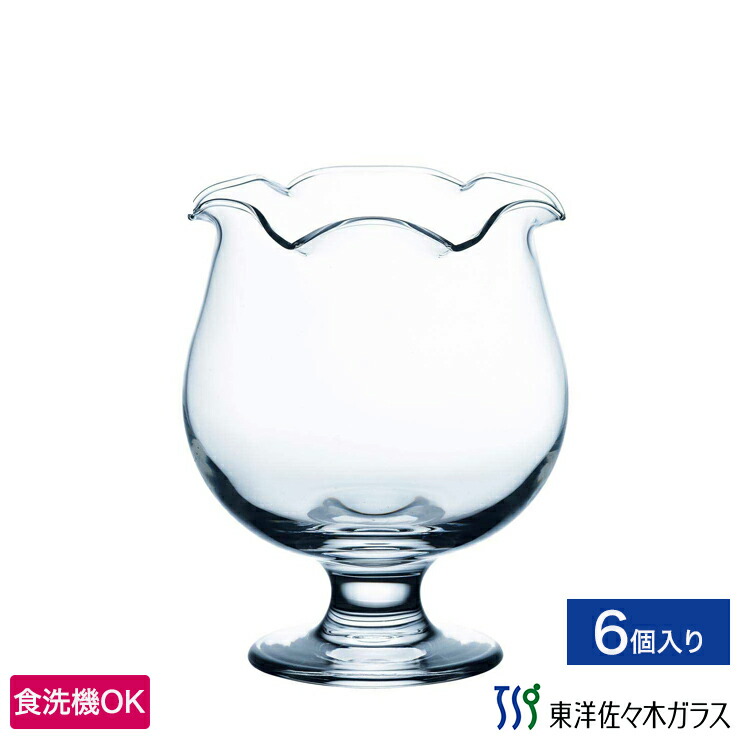 ポイント5倍／お買い物マラソン期間中【公式】東洋佐々木ガラス トロピカルパンチ花プチ 6個業務用 プロユース 家庭用 デザート カフェ ギフト 佐々木ガラス