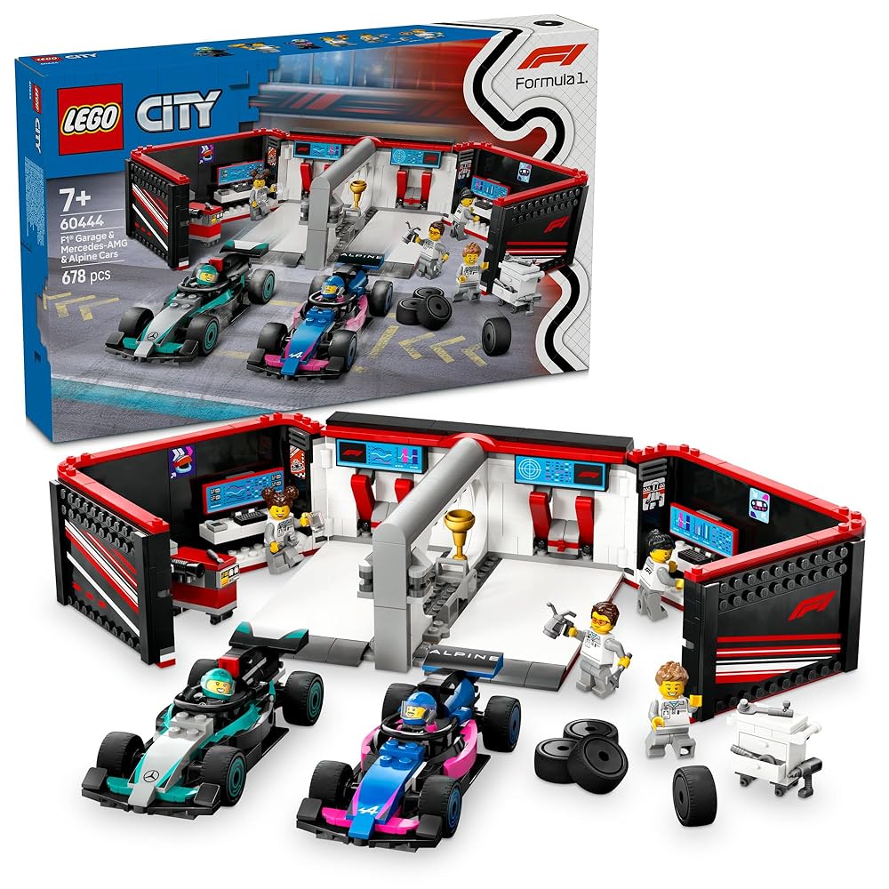 レゴ(LEGO) シティ F1(R) Mercedes-AMG \u0026 Alpine レースカーガレージ 立ちはだかる車  60444