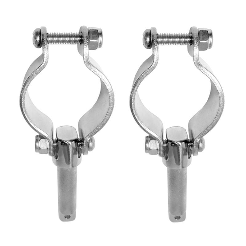 2x 1/2 インチソケットボートクランプオンオール用オールのステンレス鋼クランプ