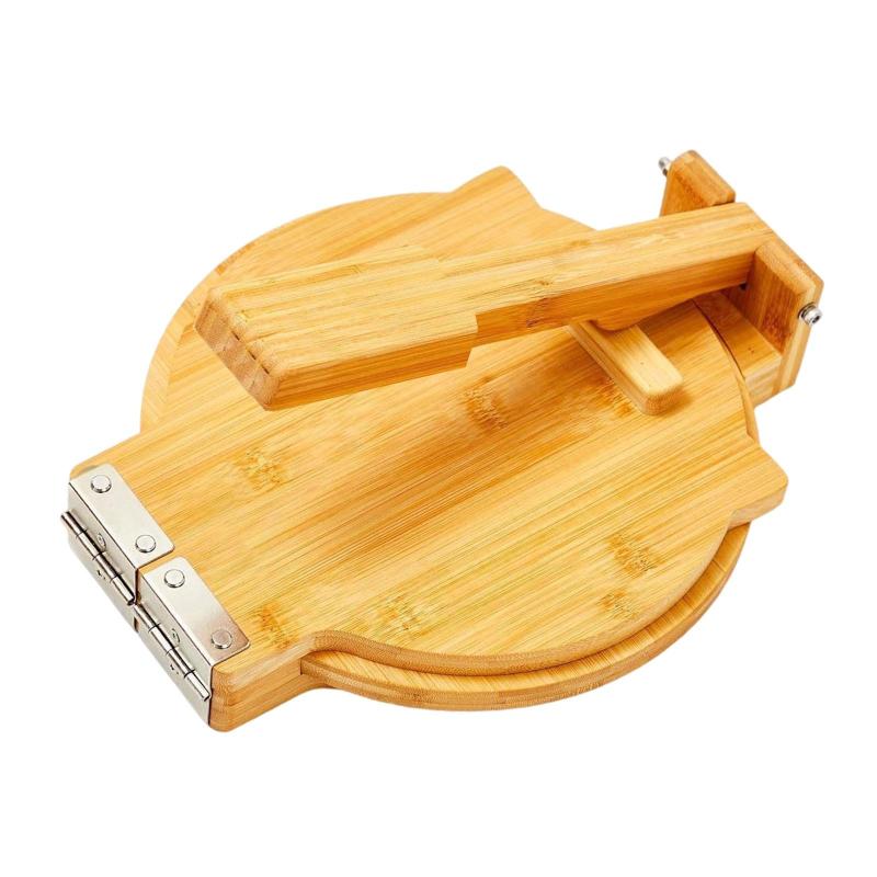 木製トルティーヤプレス メキシカントルティーヤプレッサー 手動ダンプリングスキンプレッサー キッチン用ダンプリングプレスツール