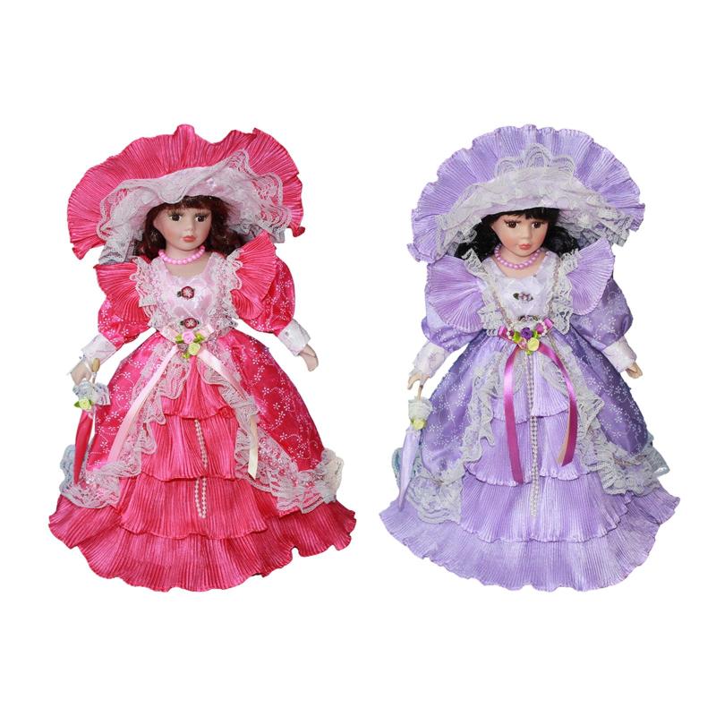 磁器の美しい女性のエレガントなドレスアップ磁器人形装飾ギフト用