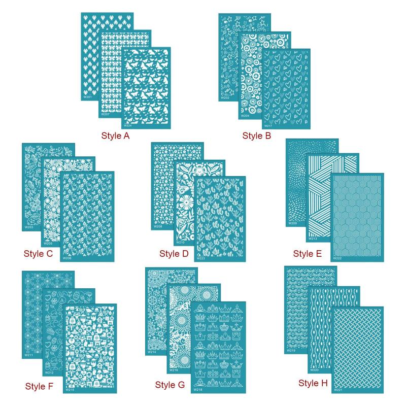 楽天市場】ポリマークレイツール用シルクスクリーンステンシル3点.再