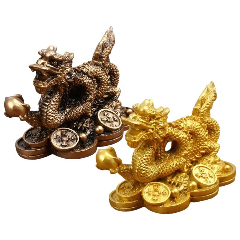楽天市場】開運置物 風水龍 双龍 (特大) 高さ42cm 置物 : LUZ-光