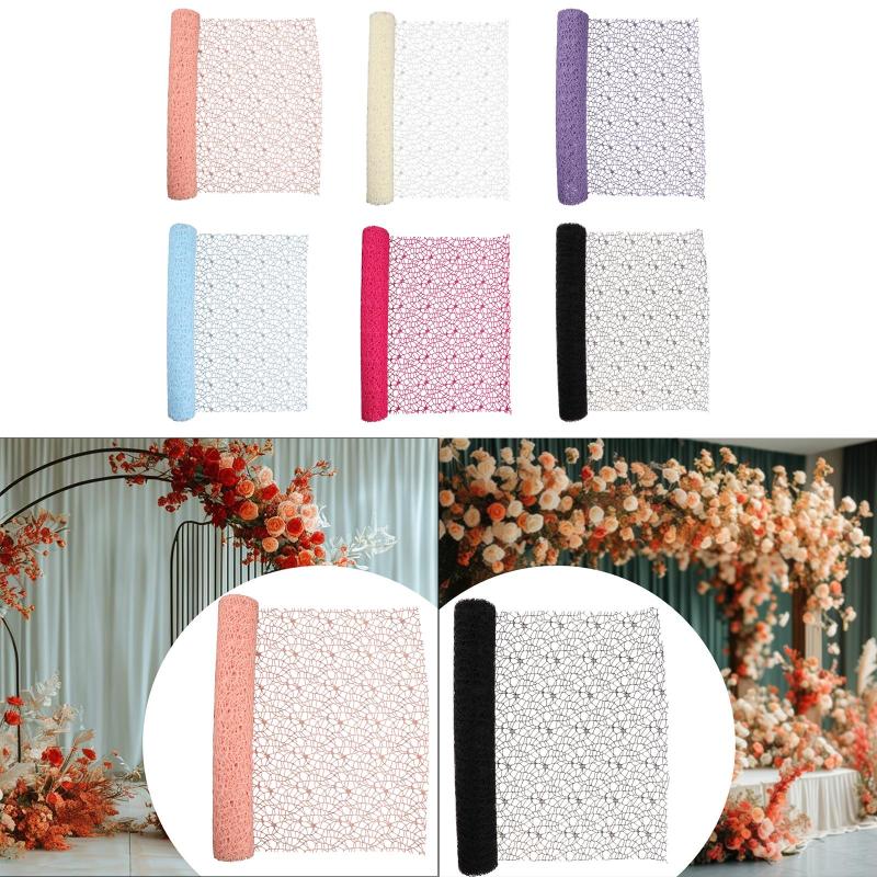 ラッピングネット ネイティブガーデン（バナナイエロー）お得な２本セット カラフルなトロピカルカラーです。一部に天然の麻を利用したメッシュ素材 ラッピングネット ネイティブガーデン（バナナイエロー）お得な２本