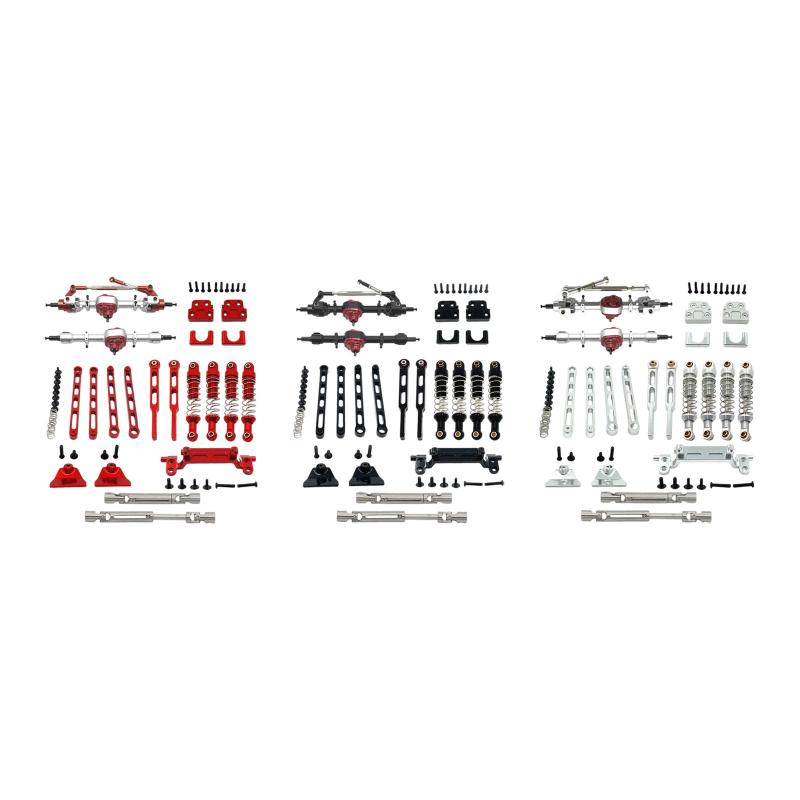 1:12 RCカー フロント&リアアクスルセット ショックアブソーバーマウント アクセサリー リンクロッド プルロッド に適用 MN82 に適用 MN82S MNPro おもちゃの車両