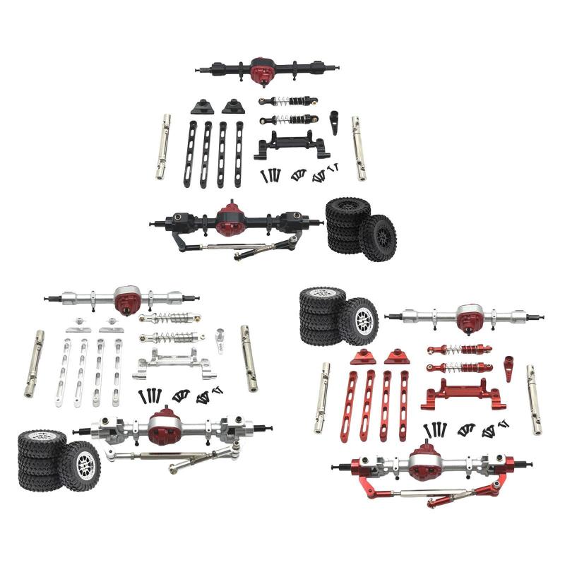 RCカーアップグレードメタルRCカーフロントおよびリアアセンブリキット交換25Tサーボアームショックアブソーバーに適用 MN82 1/12 RCカー