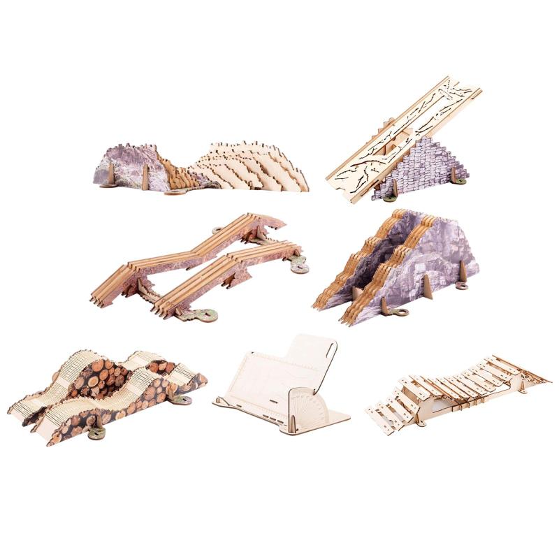RCクローラー橋登りコース小道具 プロフェッショナルポータブルシミュレーション障害物ランプ 1/18 1/24 RCクローラー用