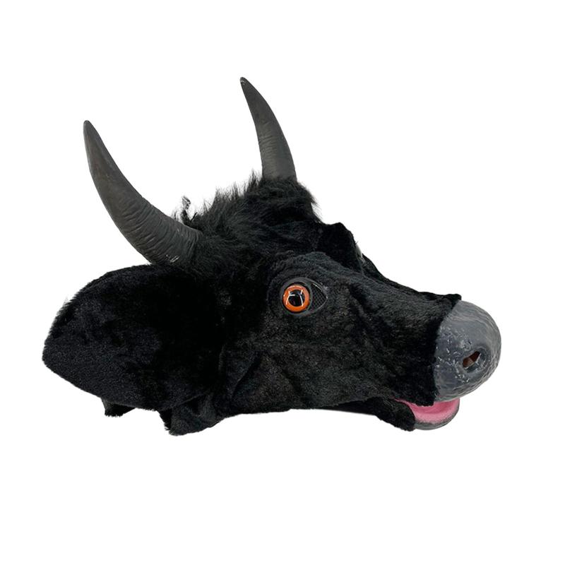 黒い牛のマスク.ハロウィーン.カーニバル.フェスティバル用の牛の頭のマスク