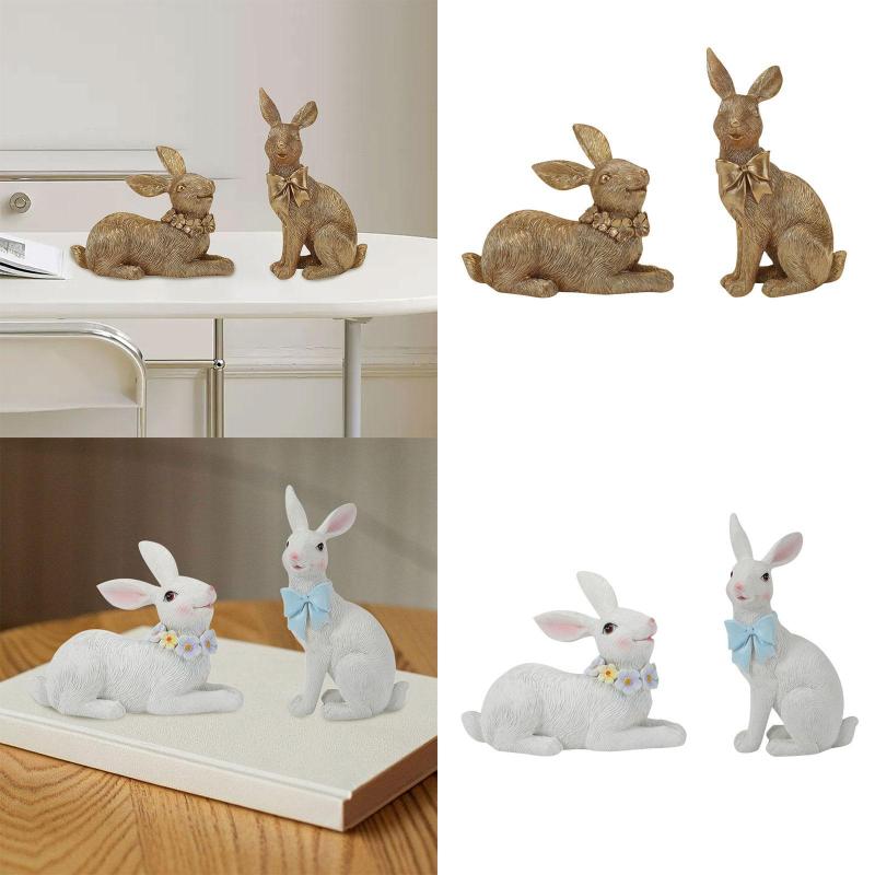 楽天市場】イースターバニーの置物収集可能なフィギュア棚の窓のウサギ