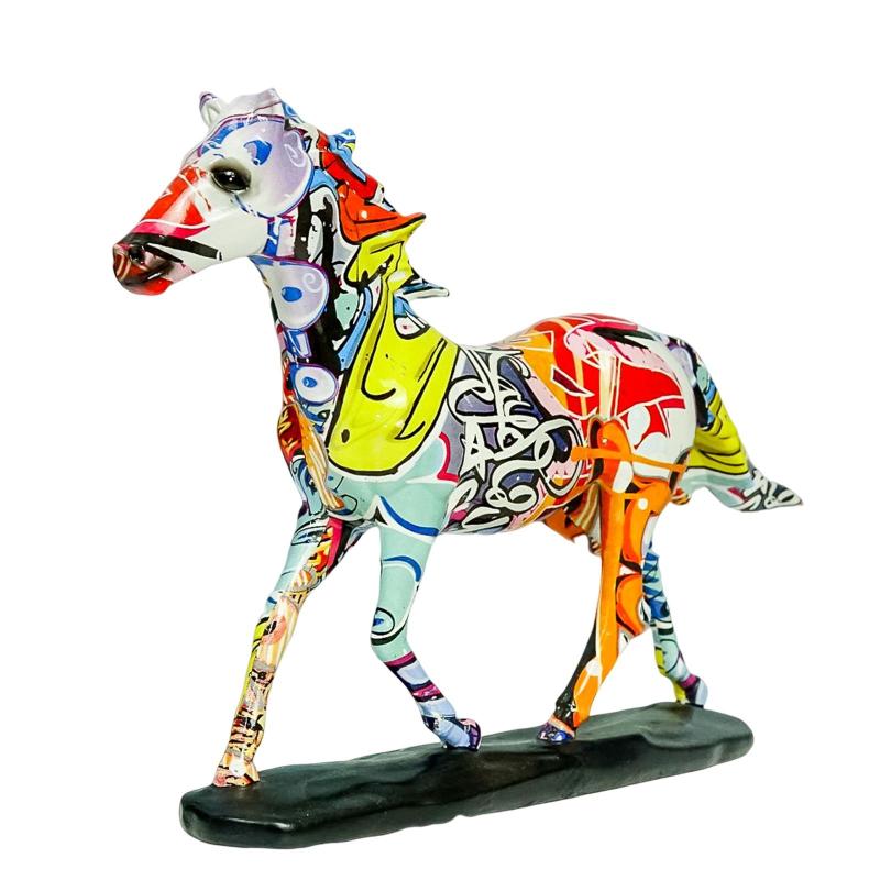 モダンな馬の像 ホームデコレーション 動物オーナメント 彫刻 馬アート 置物 装飾落書き装飾 テレビ棚.ワインキャビネット.ショーケース用