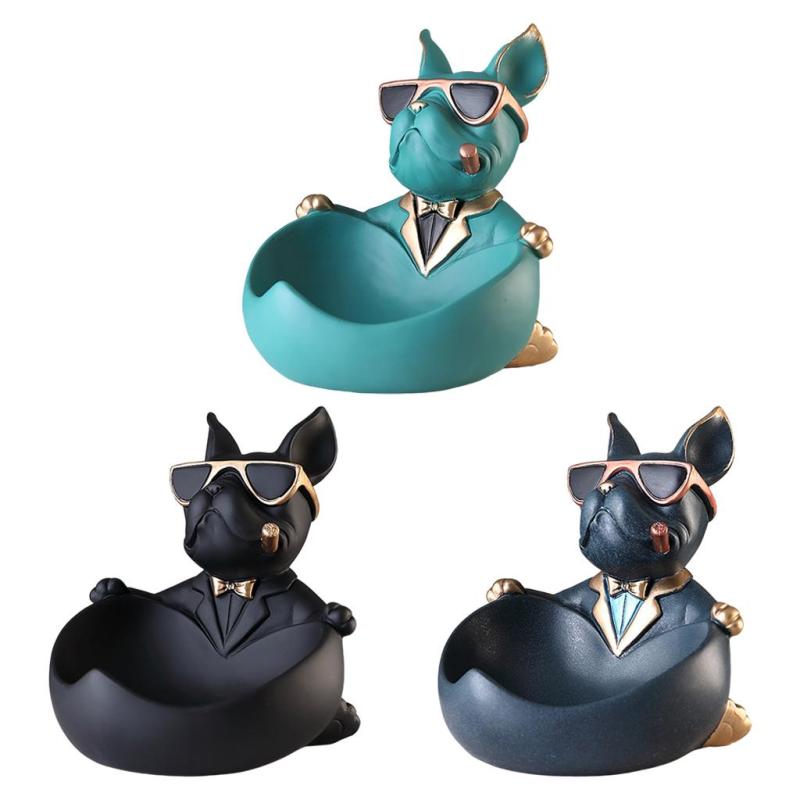 犬の像樹脂アートウェア彫刻キージュエリー収納