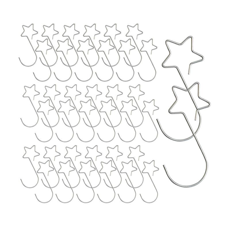 そ　星型　クリスマス　オーナメントフック 60個　シルバー　S字フック じ 星型 クリスマス オーナメントフック 60個 シルバー S字フック
