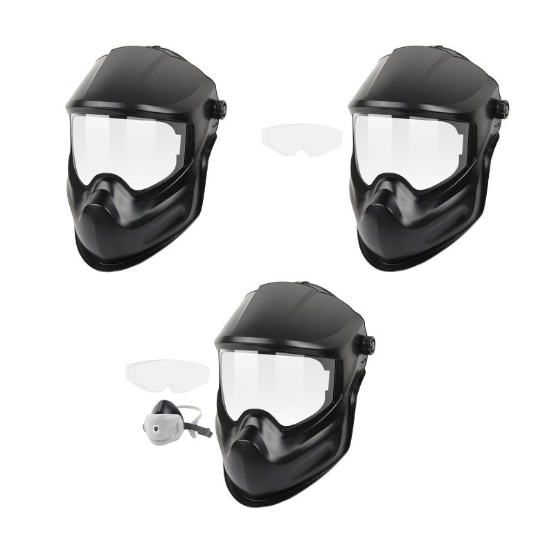溶接ヘルメット保護カバー.ヘルメットキャップラージビュー溶接機マスクフードヘッドギア.産業.労働.家庭.アーク溶接研削用