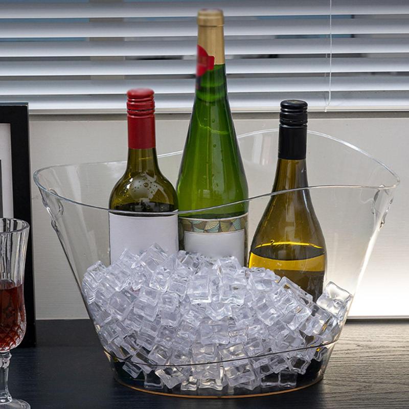 アイスバケット ワインバケツ 飲料チラー 大容量 ハンドル付き ワインクーラー 冷却バケツ パーティー バー ドリンク ホーム用