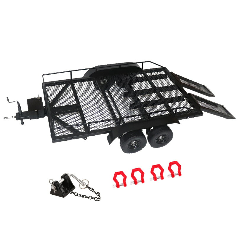 1:10 RCモデルカー用シミュレーションメタルヘビーデューティートレーラーモデルDIY