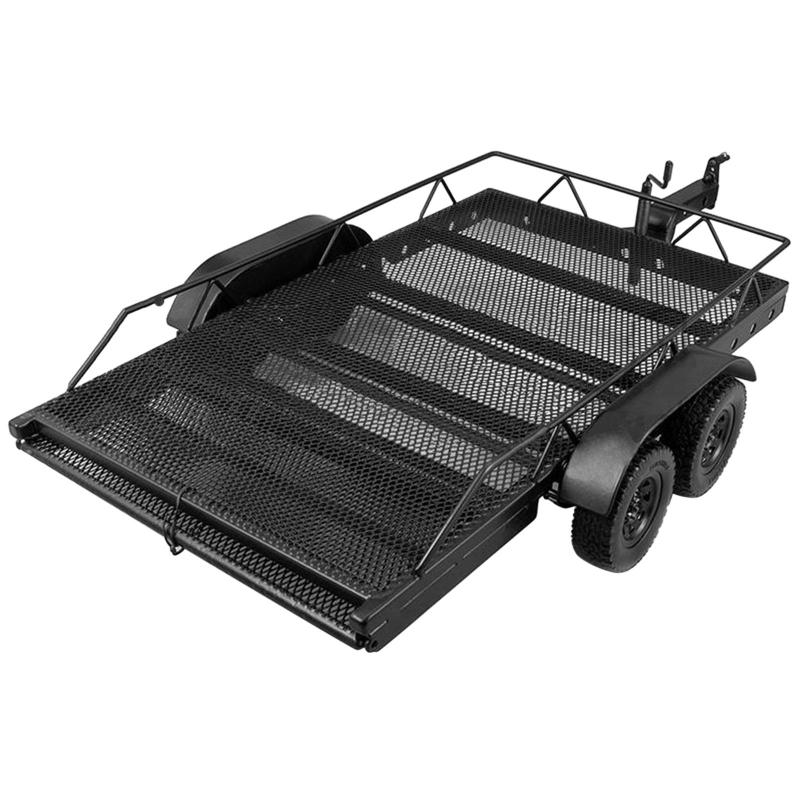 【7月限定 要エントリー 抽選で最大100%ポイントバック】Axial SCX10 D90 RCクローラートランクモデル用ヘビーデューティー合金RCトレーラーDIY｜Dovewill