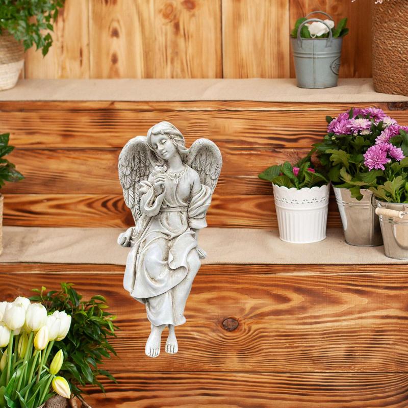 楽天市場】エンジェル花の祈りの天使 ガーデン彫像置物 屋内屋外装飾