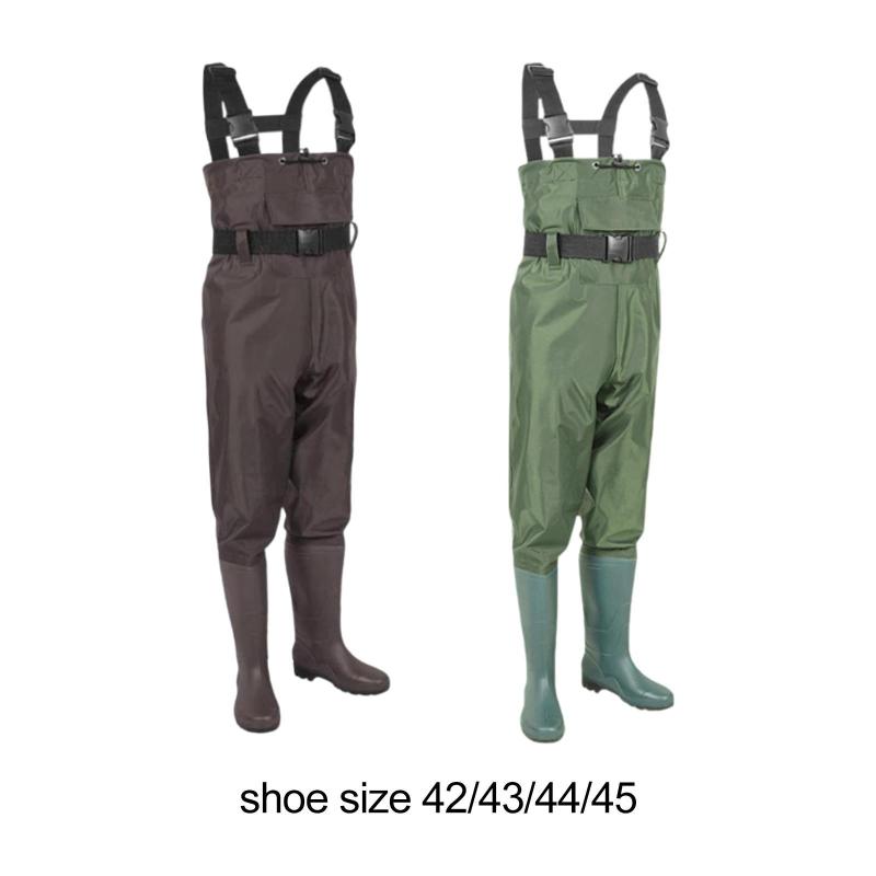フィッシングウェーダー チェストウェーダー 男女兼用 軽量ウェーディングパンツ ブーツ付き 釣り 泥作業 農業 ウェーディング