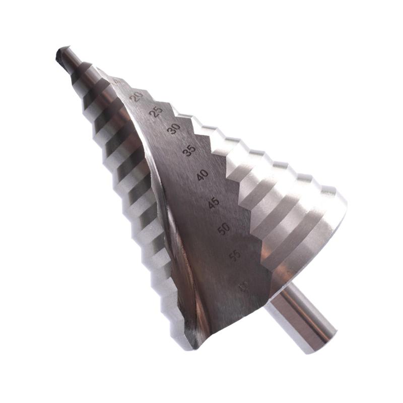 6-60mm HSSステップドリルビット.三角シャンク.板金用スパイラルフルート