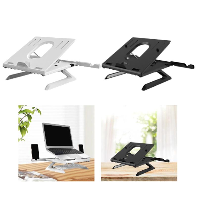折りたたみ式ラップトップライザー放熱ポータブルラップトップホルダー(グレー) 折りたたみ式ラップトップライザー放熱ポータブルラップトップホルダー