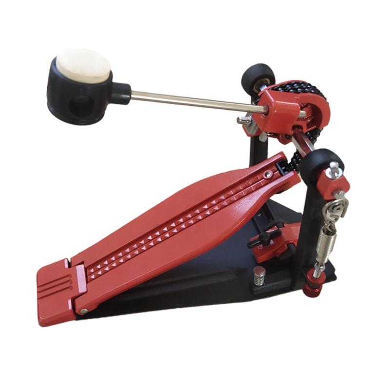 シングルキックバスドラムペダルドラム練習用アクセサリー.交換キットプロフェッショナル.楽器アクセサリー.ドラマー用の耐久性のあるシングルドラムペダル