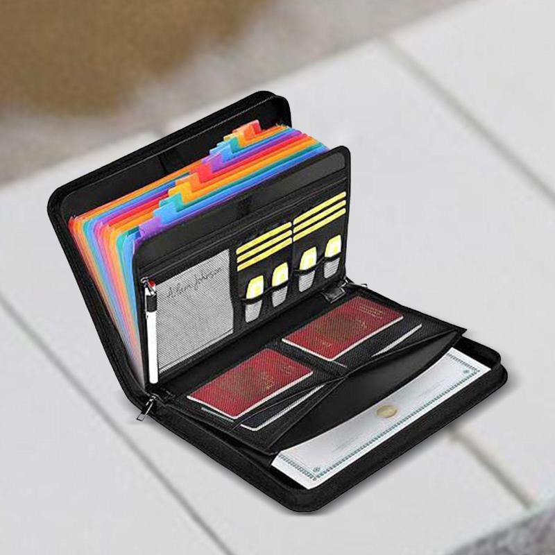 カードやレシートを整理するためのポータブル アコーディオン ファイル ホルダー