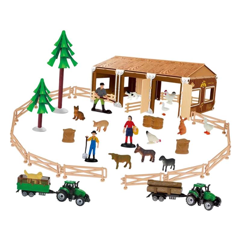 子供用の納屋の農場の動物のおもちゃ.