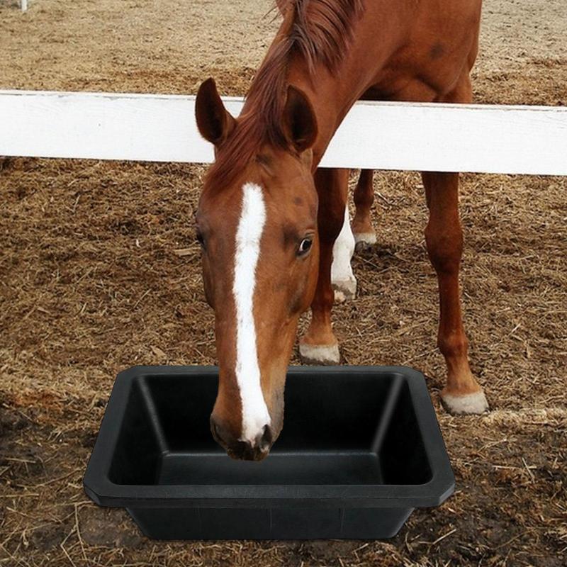 ゴム製の給餌パン.長方形の耐性のあるヤギ用馬用給餌器