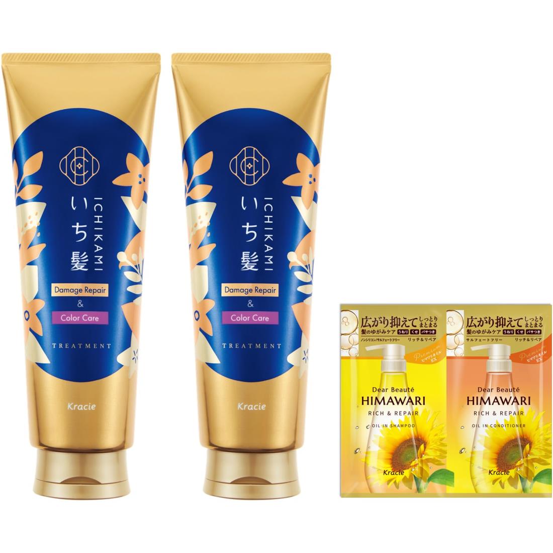 【楽天市場】いち髪 【 ダメージリペア & カラーケア 】 洗い流す トリートメント 230g×2 セット ヘアパック ヘアケア ダメージケア