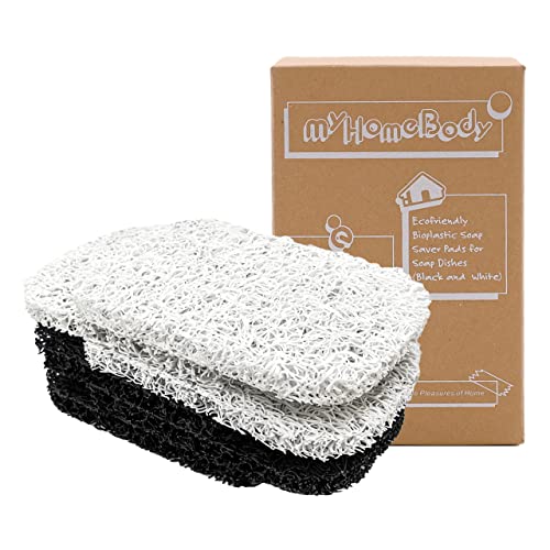 石けん置きパッド2個＋石けん ポケット2個 | 角質除去 ソープセーバー ポーチ Amazon | myHomeBody石けん置きパッド2個＋スクエア石けん