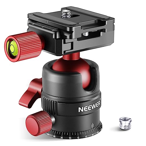 NEEWER 三脚ボールヘッド 小型雲台 自由雲台 360°回転 パノラマボールヘッド 1/4\