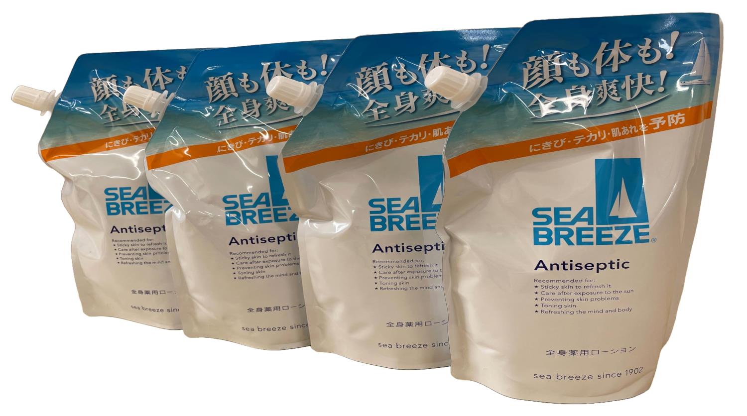 【まとめ買い】シーブリーズ アンティセプティック 体制薬用ローション剤 詰替用 700ml ×4個