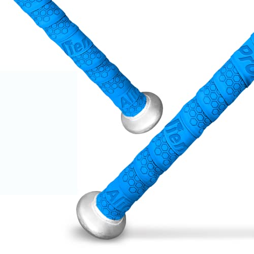 Alien Pros野球用バットグリップテープ（2グリップ）? 1.1 mmプレカット、プロ品質のバットテープ?古い野球用バットグリップの代替品?バットを保護して、壮大なホームランを打ちましょう（2グリップ,ブルー）画像