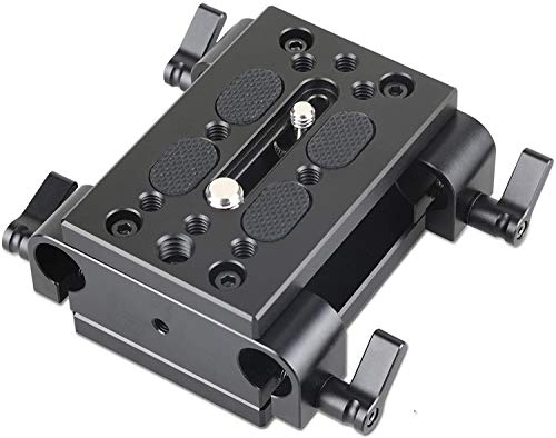 SmallRig ベースプレート 15mmロッドクランプ付き 三脚ベースプレート15mmロッドクランプ三脚プレート-1798
