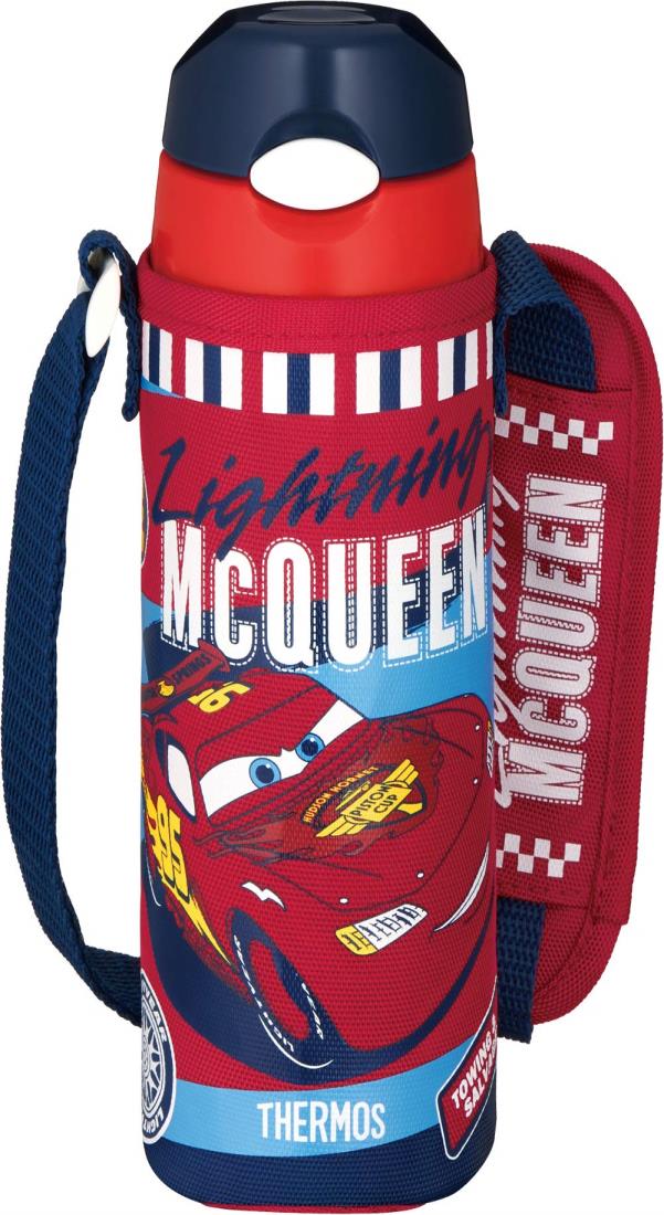 サーモス 水筒 真空断熱ストローボトル 400ml カーズ ネイビーレッド 保冷専用 FHL-402FDS NV-R｜TSJショップ