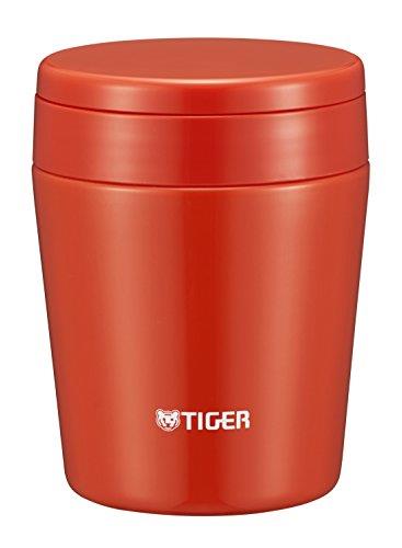 タイガー 魔法瓶 真空 断熱 スープ ジャー 300ml 保温 弁当箱 広口 まる底 チリレッド MCL-B030-RC Tiger