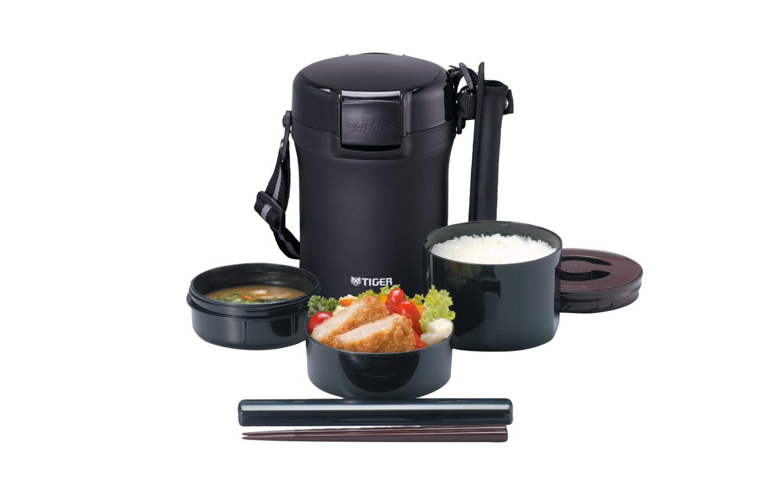 タイガー 魔法瓶 保温 弁当箱 ステンレス ランチ ジャー 茶碗 約 3 杯分 ブラック LWU-A172-KM Tiger｜TSJショップ