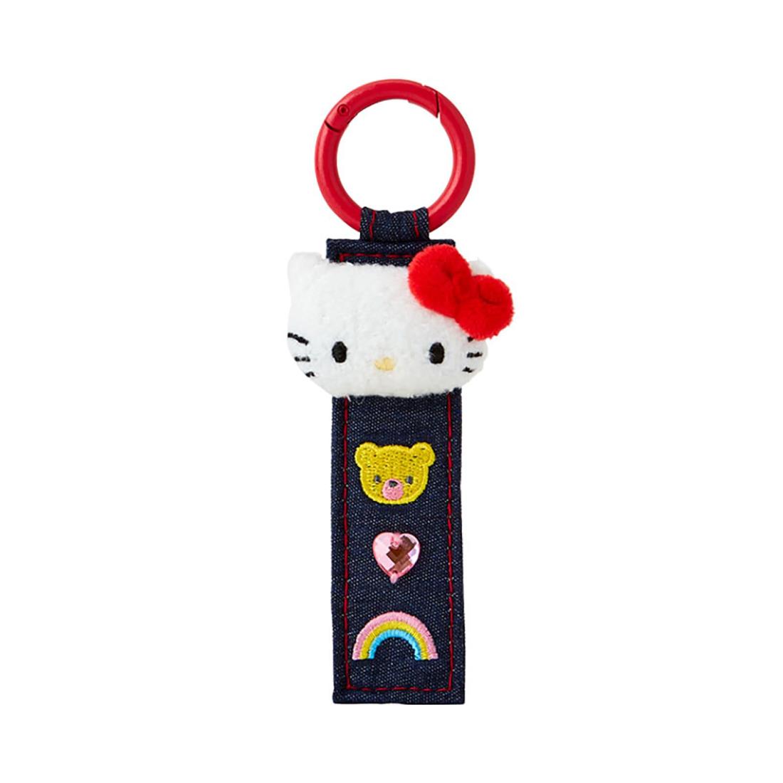 Hello Kitty デニムキーホルダー 楽天市場】ハローキティ タグキーホルダー デニムワッペン