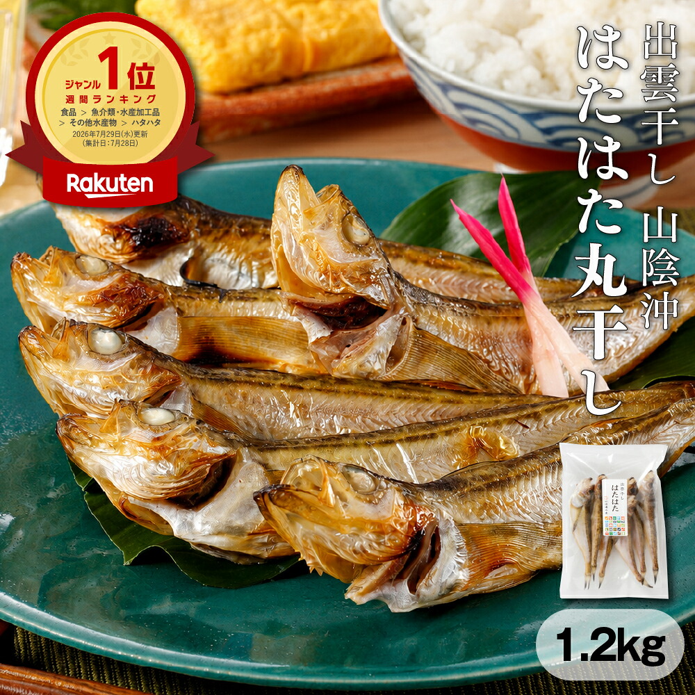 【楽天市場】【送料無料】 ハタハタ一夜干し ハタハタ 干物 出雲干し 山陰沖 はたはた 丸干し 1.2kg [TAKUMIの逸品]：TAKUMIの逸品